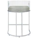 Thermosolis Clear Acrylic Counter Chair Chrome - Set of 2