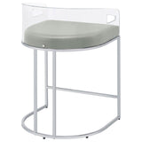 Thermosolis Clear Acrylic Counter Chair Chrome - Set of 2