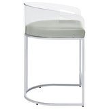 Thermosolis Clear Acrylic Counter Chair Chrome - Set of 2
