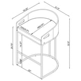 Thermosolis Clear Acrylic Counter Chair Chrome - Set of 2