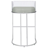 Thermosolis Clear Acrylic Bar Chair Chrome (Set of 2)
