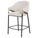 Chadwick Beige Fabric Counter Height Chair (Set of 2)