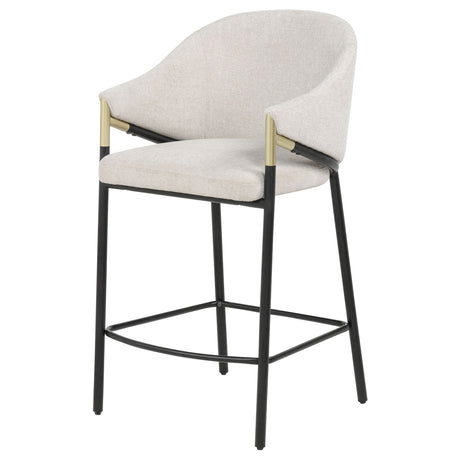 Chadwick Beige Fabric Counter Height Chair (Set of 2)