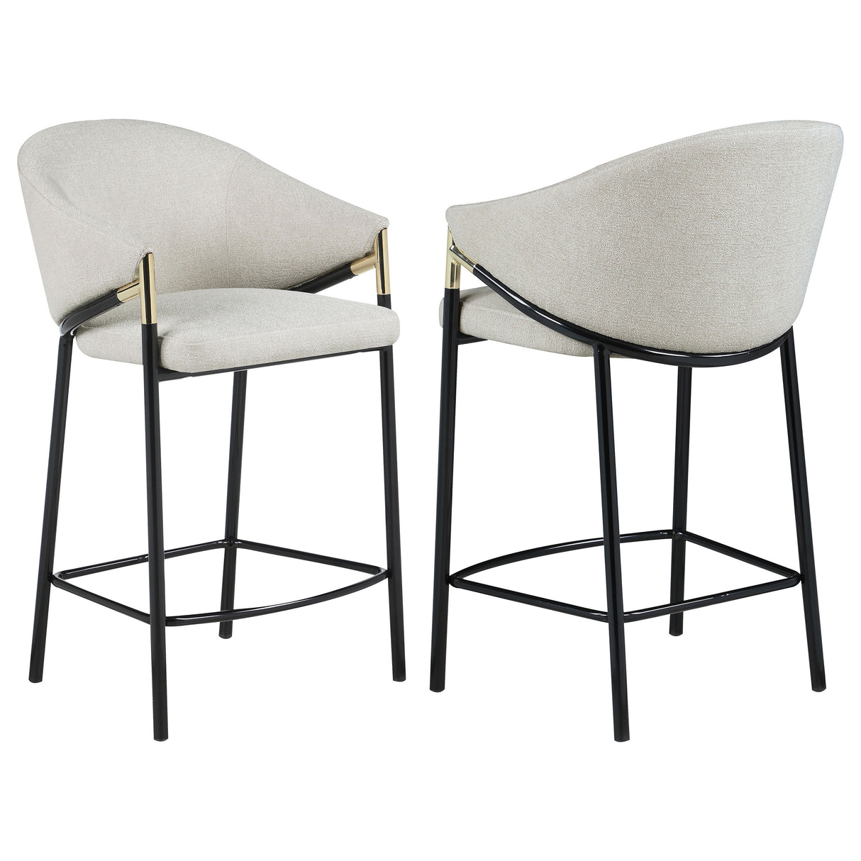 Chadwick Fabric Upholstered Counter Chair Beige, Set of 2