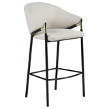 Chadwick Fabric Upholstered Bar Chair Beige, Set of 2