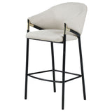 Chadwick Fabric Upholstered Bar Chair Beige, Set of 2