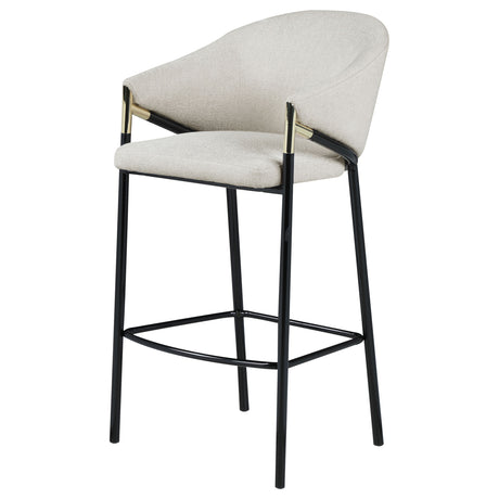 Chadwick Fabric Upholstered Bar Chair Beige, Set of 2