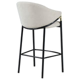 Chadwick Fabric Upholstered Bar Chair Beige, Set of 2
