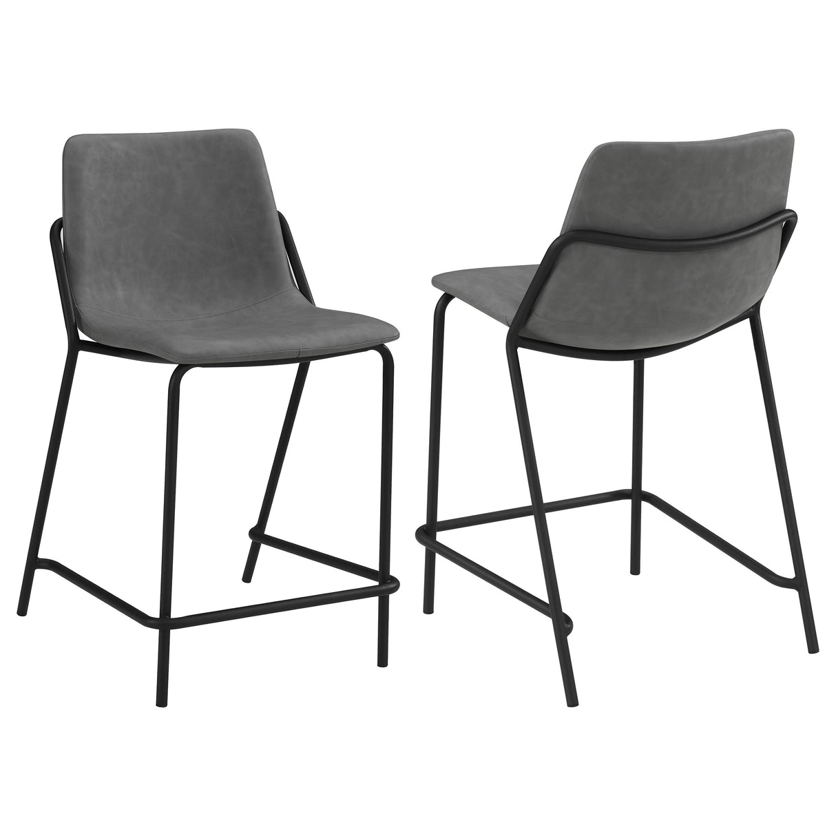 Earnest Upholstered Counter Chair Grey, Set of 2