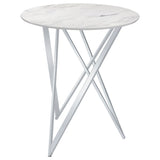 Bexter Round 35-Inch Faux Marble Bistro Bar Table