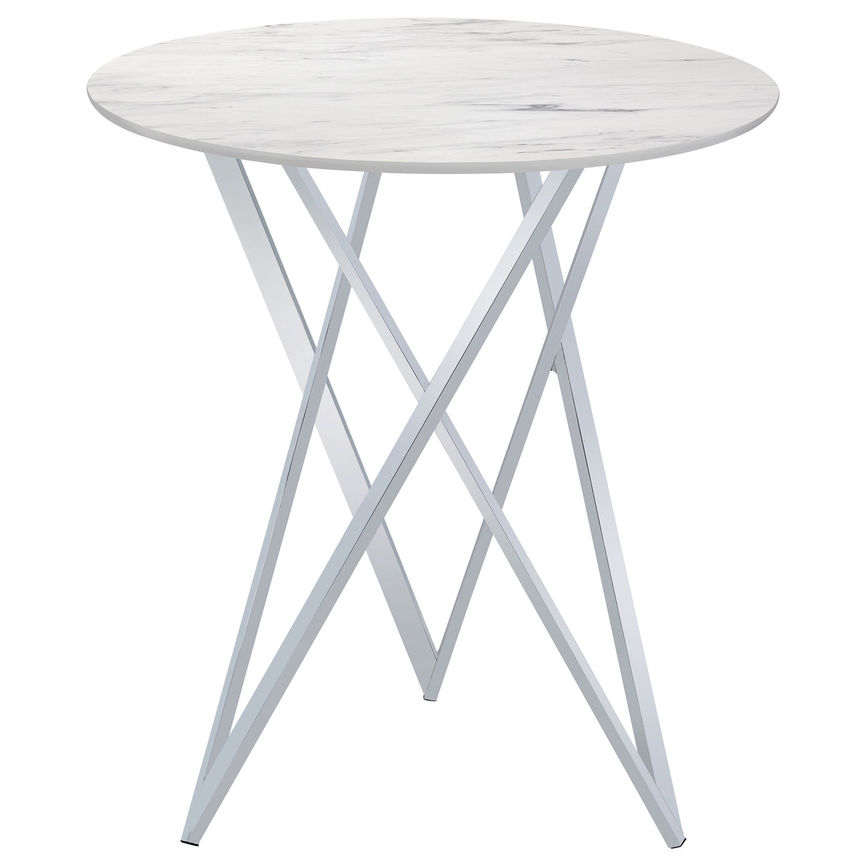 Bexter Round 35-Inch Faux Marble Bistro Bar Table