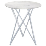 Bexter Round 35-Inch Faux Marble Bistro Bar Table