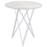 Bexter Round 35-Inch Faux Marble Bistro Bar Table