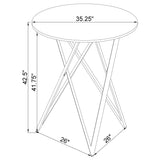 Bexter Round 35-Inch Faux Marble Bistro Bar Table