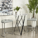 Bexter Round 35-Inch Faux Marble Bistro Bar Table