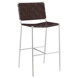 Adelaide Upholstered Pub Height Bar Stool in Brown