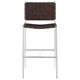 Adelaide Upholstered Pub Height Bar Stool in Brown