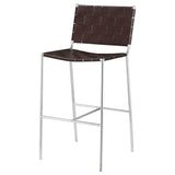 Adelaide Upholstered Pub Height Bar Stool in Brown