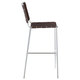 Adelaide Upholstered Pub Height Bar Stool in Brown