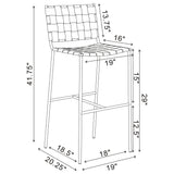 Adelaide Upholstered Pub Height Bar Stool in Brown