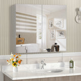 Medicine Cabinet, Wall Mounted Bathroom Mirror With Storage
