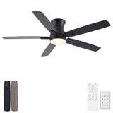 Mordern Flush Mount Ceiling Fan With Light And Remote Control