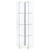 Tenley - 4 Shelf Curio Cabinet With Hexagonal Design