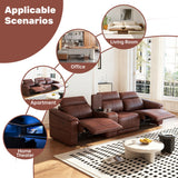 Modular Sofa With Recliners And Cup Holders Sectional Set