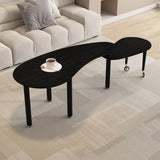 Rotatable Cocktail Table With Solid Legs, 360 Degree Rotating