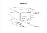 Lowry - End Table - Distressed Golden Wheat