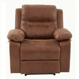 1 Piece Single Power Recliner Pillow Top Arms Cushion Back With USB Port - Dark Brown