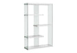Bookshelf, Bookcase, Etagere, 5 Tier, Office, Glossy Contemporary & Modern - White - Etageres - Alpine Outlets