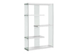 Bookshelf, Bookcase, Etagere, 5 Tier, Office, Glossy Contemporary & Modern - White - Etageres - Alpine Outlets
