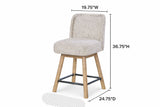Pagosa - Counter Height Swivel Stool (Set of 2) - English Knotty Oak / Gray