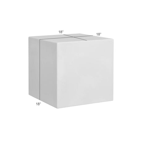 Minerra - Indoor Outdoor Side Table - White Concrete Finish