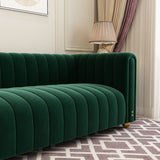 Sofa With Vertical Stripes & Accents