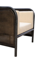 Montgomery - Cane Chair - Black / Beige