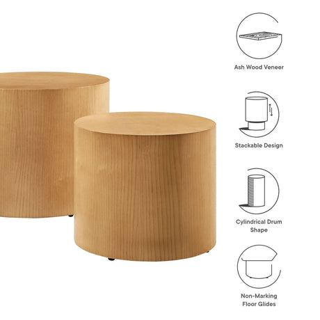 19 Inch Urban Round Nesting Coffee Table Set - Coffee Tables available at Alpine Outlets in Denver