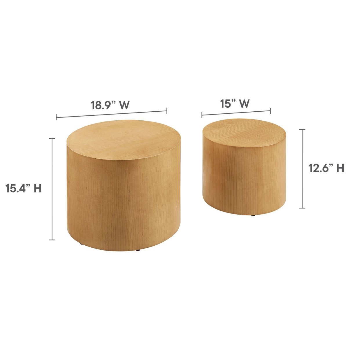 19 Inch Urban Round Nesting Coffee Table Set - Coffee Tables available at Alpine Outlets in Denver