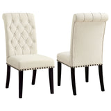 Alana Beige Fabric Upholstered Dining Chair, Set of 2