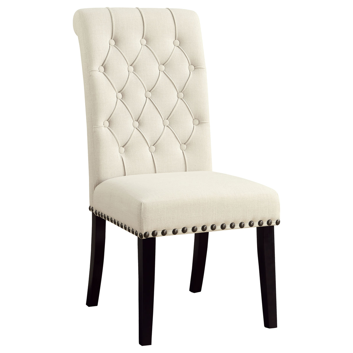 Alana Beige Fabric Upholstered Dining Chair, Set of 2