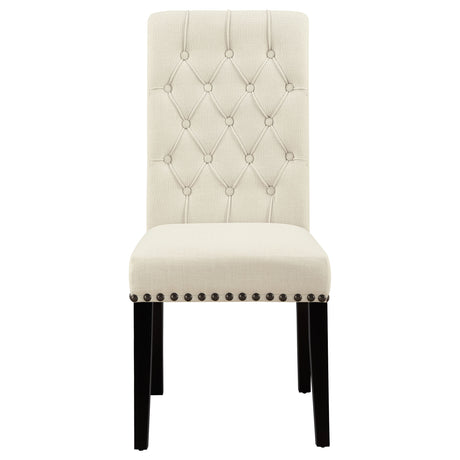 Alana Beige Fabric Upholstered Dining Chair, Set of 2