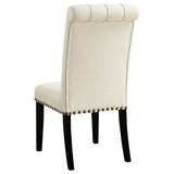 Alana Beige Fabric Upholstered Dining Chair, Set of 2