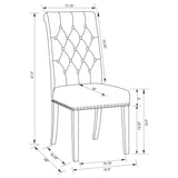 Alana Beige Fabric Upholstered Dining Chair, Set of 2
