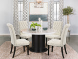 Alana Beige Fabric Upholstered Dining Chair, Set of 2