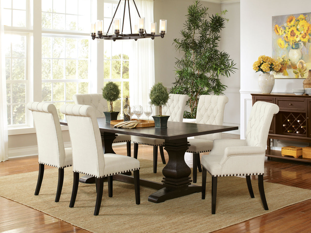 Alana Beige Fabric Upholstered Dining Chair, Set of 2