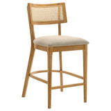 Fabra Cane Back Counter Height Chair, Honey/Wheat (Set of 2)