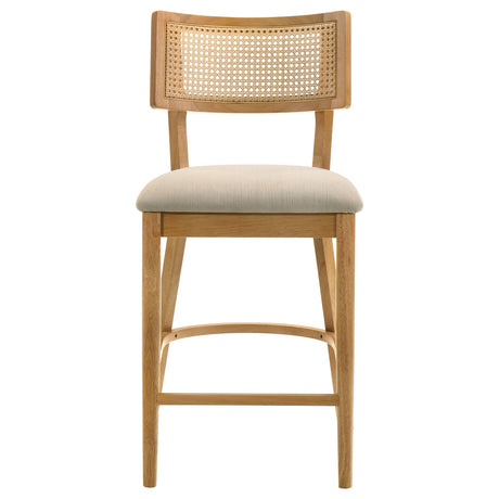 Fabra Cane Back Counter Height Chair, Honey/Wheat (Set of 2)