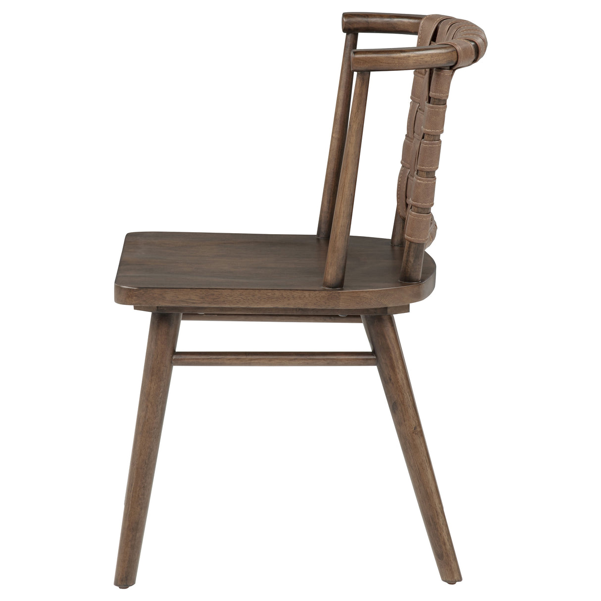 Tallis Brown Woven Leatherette Back Dining Chair, Set of 2