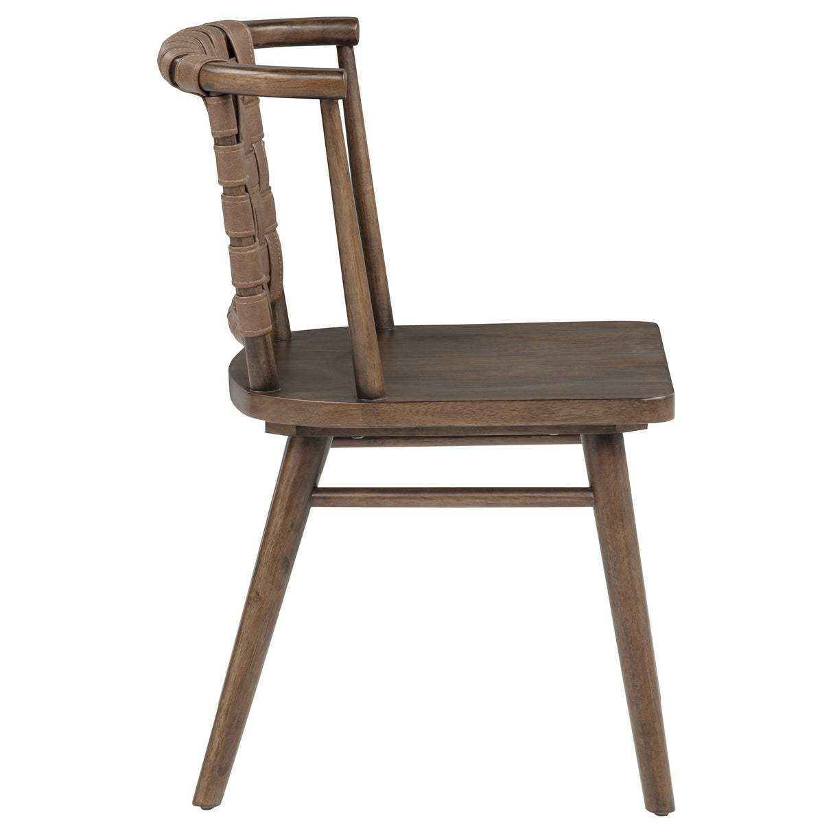 Tallis Brown Woven Leatherette Back Dining Chair, Set of 2